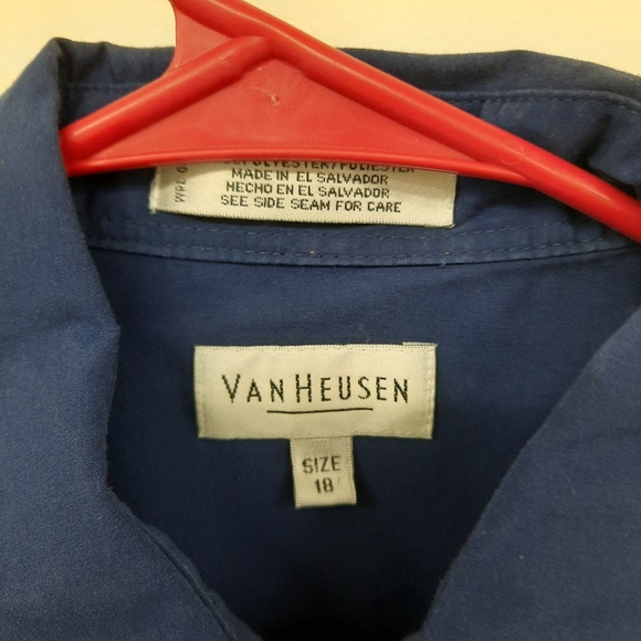Van heusen boy button down shirt size 18 - Picture 2 of 5